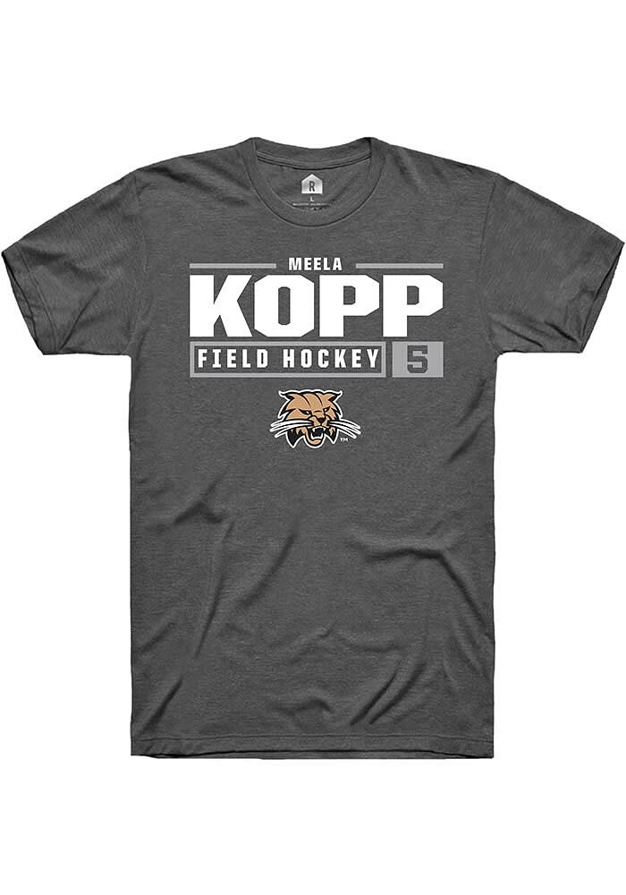 Meela Kopp Ohio Bobcats Dark Grey Rally NIL Stacked Box Short Sleeve T Shirt
