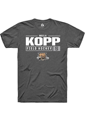 Meela Kopp  Ohio Bobcats Dark Grey Rally NIL Stacked Box Short Sleeve T Shirt