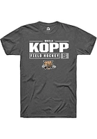 Meela Kopp  Ohio Bobcats Dark Grey Rally NIL Stacked Box Short Sleeve T Shirt