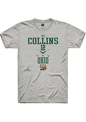 Zoe Collins  Ohio Bobcats Ash Rally NIL Sport Icon Short Sleeve T Shirt