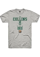 Zoe Collins  Ohio Bobcats Ash Rally NIL Sport Icon Short Sleeve T Shirt