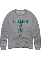 Zoe Collins  Rally Ohio Bobcats Mens Graphite NIL Sport Icon Long Sleeve Crew Sweatshirt