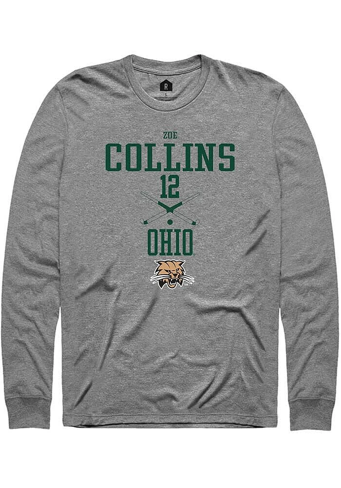 Zoe Collins Ohio Bobcats Graphite Rally NIL Sport Icon Long Sleeve T Shirt