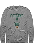 Zoe Collins  Ohio Bobcats Graphite Rally NIL Sport Icon Long Sleeve T Shirt