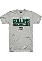 Zoe Collins  Ohio Bobcats Ash Rally NIL Stacked Box Short Sleeve T Shirt