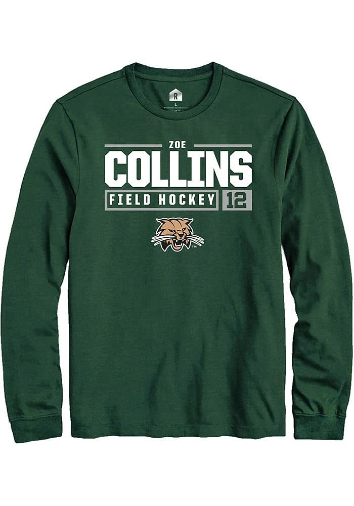 Zoe Collins Ohio Bobcats Rally NIL Stacked Box Long Sleeve T Shirt