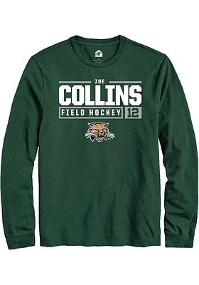 Zoe Collins Ohio Bobcats Rally NIL Stacked Box Long Sleeve T Shirt