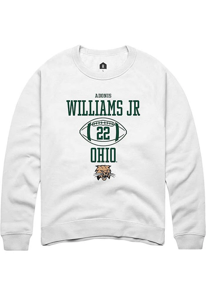 Adonis Williams Jr. Rally Ohio Bobcats Mens NIL Sport Icon Long Sleeve Crew Sweatshirt