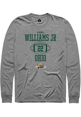 Adonis Williams Jr.  Ohio Bobcats Graphite Rally NIL Sport Icon Long Sleeve T Shirt