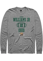 Adonis Williams Jr.  Ohio Bobcats Graphite Rally NIL Sport Icon Long Sleeve T Shirt