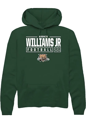 Adonis Williams Jr. Rally Ohio Bobcats Mens NIL Stacked Box Long Sleeve Hoodie