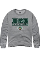 Aidan Johnson  Rally Ohio Bobcats Mens Graphite NIL Stacked Box Long Sleeve Crew Sweatshirt