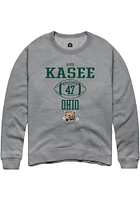 Alex Kasee  Rally Ohio Bobcats Mens Graphite NIL Sport Icon Long Sleeve Crew Sweatshirt