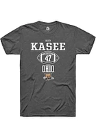 Alex Kasee  Ohio Bobcats Dark Grey Rally NIL Sport Icon Short Sleeve T Shirt