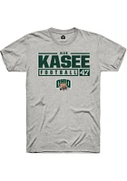 Alex Kasee  Ohio Bobcats Ash Rally NIL Stacked Box Short Sleeve T Shirt