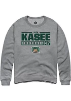 Alex Kasee  Rally Ohio Bobcats Mens Graphite NIL Stacked Box Long Sleeve Crew Sweatshirt