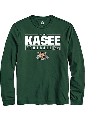 Alex Kasee Ohio Bobcats Rally NIL Stacked Box Long Sleeve T Shirt