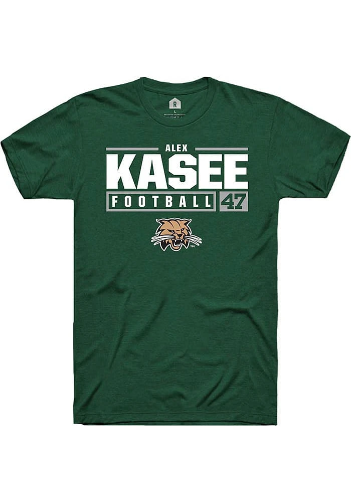 Alex Kasee Ohio Bobcats Rally NIL Stacked Box Short Sleeve T Shirt