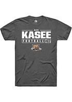 Alex Kasee  Ohio Bobcats Dark Grey Rally NIL Stacked Box Short Sleeve T Shirt