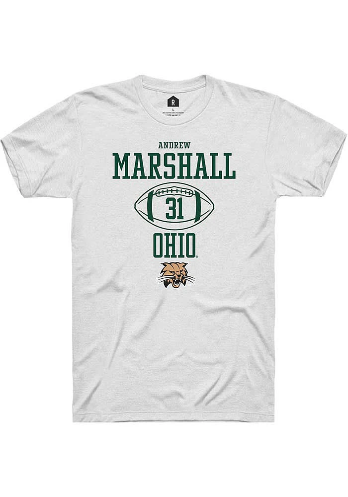 Andrew Marshall Ohio Bobcats Rally NIL Sport Icon Short Sleeve T Shirt