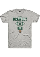 Austin Brawley  Ohio Bobcats Ash Rally NIL Sport Icon Short Sleeve T Shirt