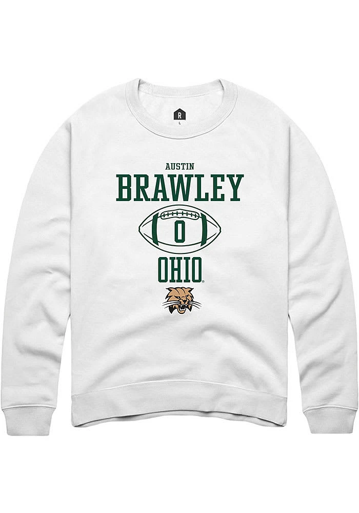 Austin Brawley Rally Ohio Bobcats Mens NIL Sport Icon Long Sleeve Crew Sweatshirt