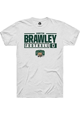 Austin Brawley Ohio Bobcats Rally NIL Stacked Box Short Sleeve T Shirt