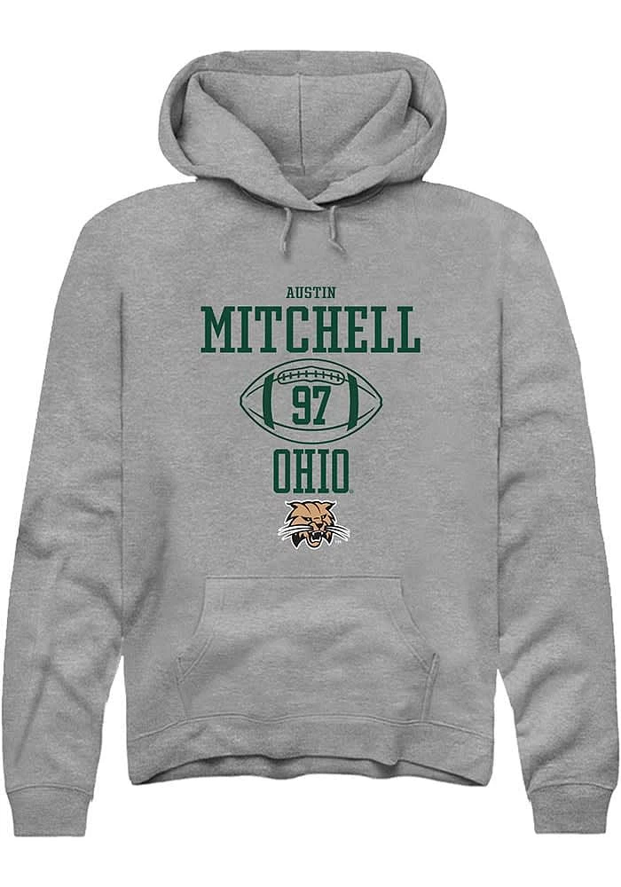 Austin Mitchell  Rally Ohio Bobcats Mens Graphite NIL Sport Icon Long Sleeve Hoodie