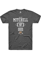 Austin Mitchell  Ohio Bobcats Dark Grey Rally NIL Sport Icon Short Sleeve T Shirt