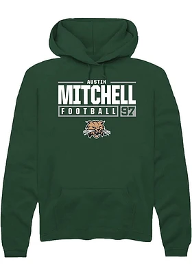 Austin Mitchell Rally Ohio Bobcats Mens NIL Stacked Box Long Sleeve Hoodie