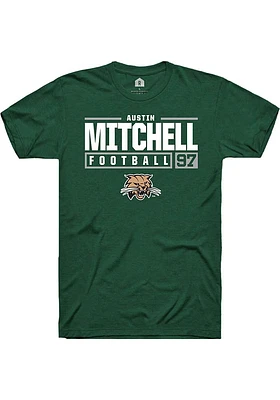 Austin Mitchell Ohio Bobcats Rally NIL Stacked Box Short Sleeve T Shirt