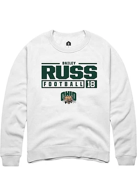 Bailey Russ Rally Ohio Bobcats Mens NIL Stacked Box Long Sleeve Crew Sweatshirt