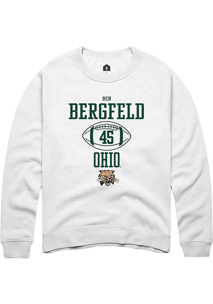 Ben Bergfeld Rally Ohio Bobcats Mens NIL Sport Icon Long Sleeve Crew Sweatshirt