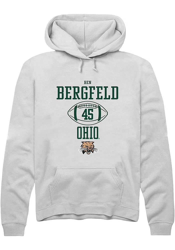 Ben Bergfeld Rally Ohio Bobcats Mens NIL Sport Icon Long Sleeve Hoodie