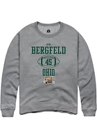 Ben Bergfeld  Rally Ohio Bobcats Mens Graphite NIL Sport Icon Long Sleeve Crew Sweatshirt