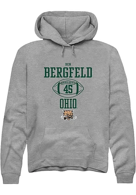 Ben Bergfeld  Rally Ohio Bobcats Mens Graphite NIL Sport Icon Long Sleeve Hoodie