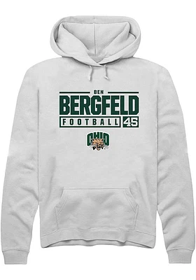 Ben Bergfeld Rally Ohio Bobcats Mens NIL Stacked Box Long Sleeve Hoodie