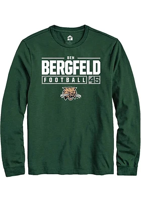 Ben Bergfeld Ohio Bobcats Rally NIL Stacked Box Long Sleeve T Shirt