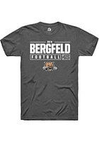 Ben Bergfeld  Ohio Bobcats Dark Grey Rally NIL Stacked Box Short Sleeve T Shirt