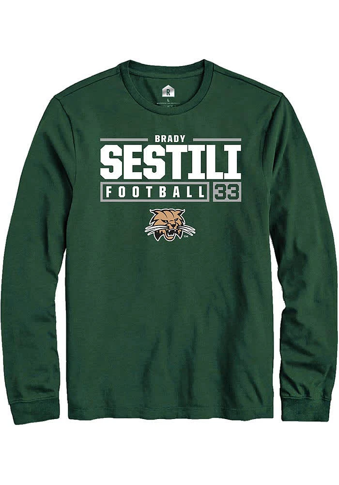 Brady Sestili Ohio Bobcats Rally NIL Stacked Box Long Sleeve T Shirt