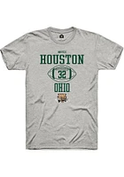 Bryce Houston  Ohio Bobcats Ash Rally NIL Sport Icon Short Sleeve T Shirt