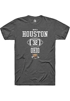 Bryce Houston  Ohio Bobcats Dark Grey Rally NIL Sport Icon Short Sleeve T Shirt