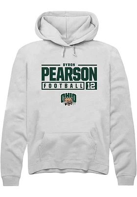 Byron Pearson Rally Ohio Bobcats Mens NIL Stacked Box Long Sleeve Hoodie