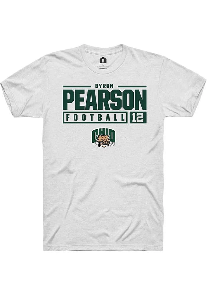 Byron Pearson Ohio Bobcats Rally NIL Stacked Box Short Sleeve T Shirt