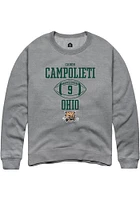 Caden Campolieti  Rally Ohio Bobcats Mens Graphite NIL Sport Icon Long Sleeve Crew Sweatshirt