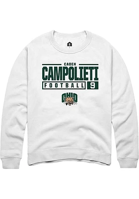 Caden Campolieti Rally Ohio Bobcats Mens NIL Stacked Box Long Sleeve Crew Sweatshirt