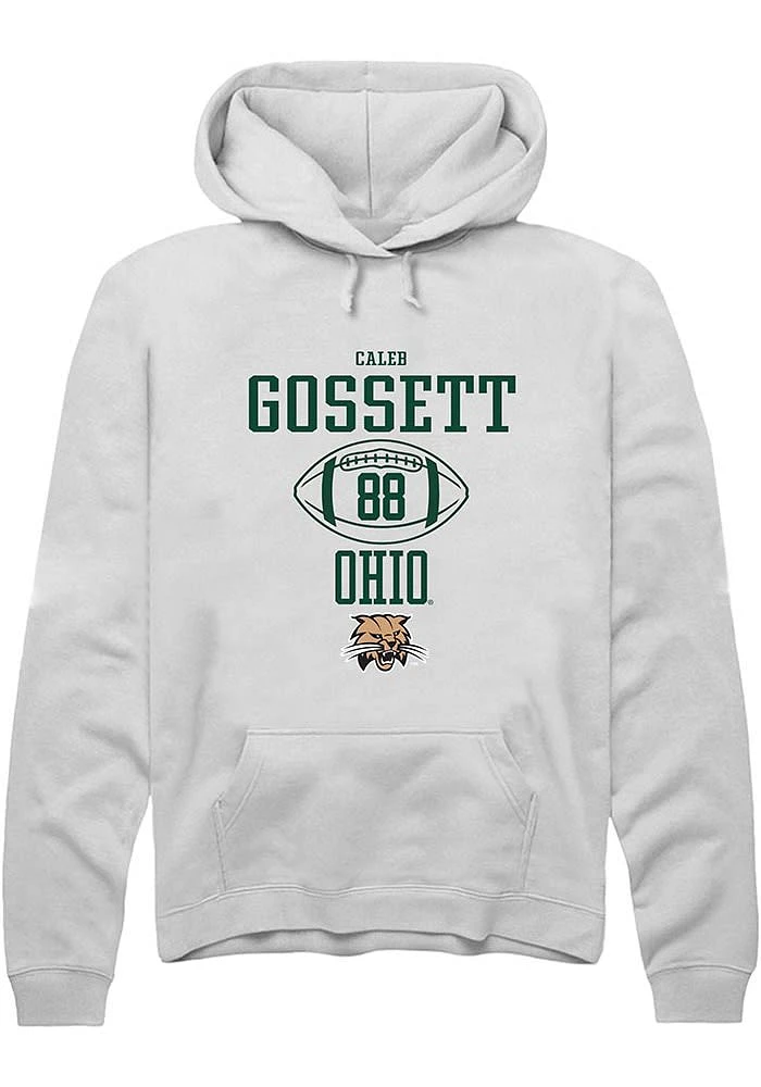 Caleb Gossett Rally Ohio Bobcats Mens NIL Sport Icon Long Sleeve Hoodie