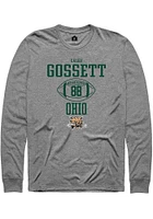 Caleb Gossett  Ohio Bobcats Graphite Rally NIL Sport Icon Long Sleeve T Shirt