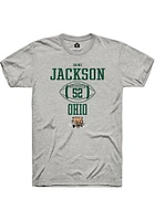 Dane Jackson  Ohio Bobcats Ash Rally NIL Sport Icon Short Sleeve T Shirt