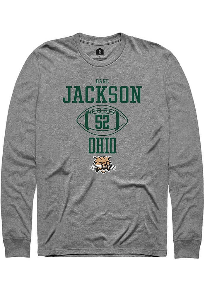 Dane Jackson  Ohio Bobcats Graphite Rally NIL Sport Icon Long Sleeve T Shirt